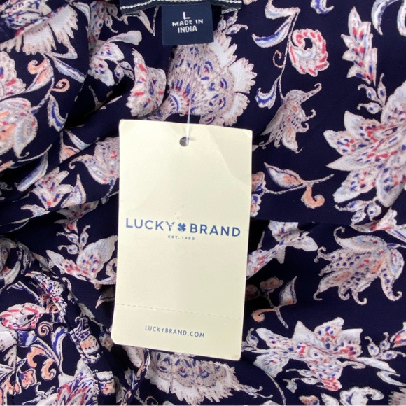 Lucky Brand Jumpsuit Womens Size L Halter Floral Sleeveless Pockets Strappy - Picture 4 of 11